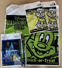 2014 Halloween Disney Shop Set Of 4 Bags And 3 Pencils