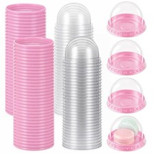 150 Pack 2.75x2.75x2 inch Mini Cupcake Boxes, Mini Dessert Containers with Do...