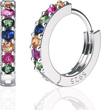 925 Sterling Silver Huggie Hoop Earrings for Women Girls-Tiny Small Cartilage Ho