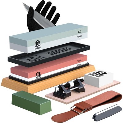 Complete Knife Sharpening Stone Kit - Goodjob Premium Whetstone Knife Sharpen...