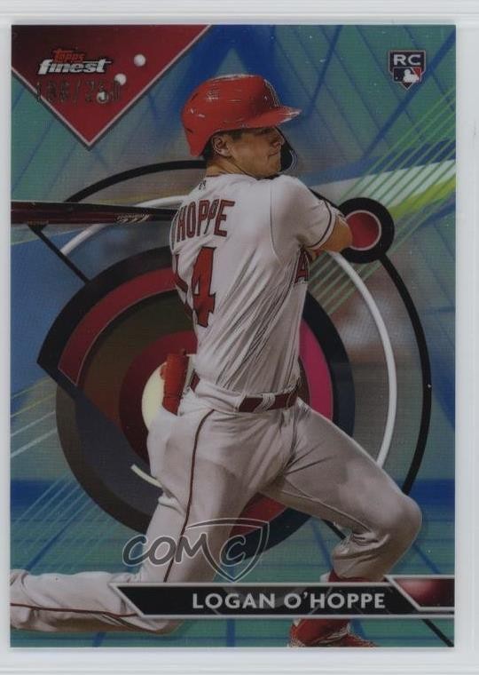 2023 Topps Finest Blue/Aqua Vapor Refractor /250 Logan O'Hoppe #19 0b0g