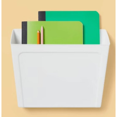 Up & Up Target White Wall Pocket With Mounting Kit Included Teacher Supplies s2