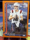 2025 Topps Chrome Football Drake Maye Orange Sparkle Patriots SSP Touchdown