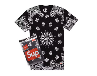 Supreme Hanes Bandana Tagless Tees