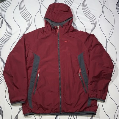 Vintage Y2K Nike Reversible Zip Up Red Jacket Gray Fleece Lined Kobe Bryant Sz L