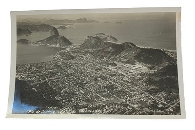 Vintage 1930s RPPC Postcard ~ Vista do Corcovado ~ Rio de Janeiro Brazil