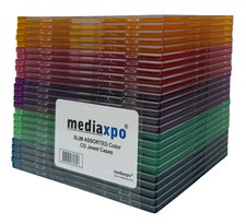 SLIM ASSORTED Color CD Jewel Cases Lot