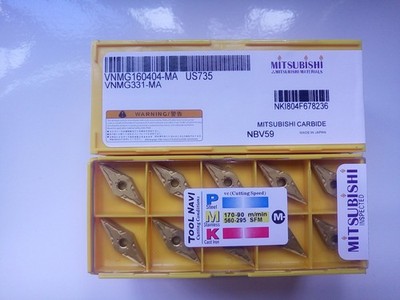 10pcs/box   VNMG160404-MA US735 VNMG331MA Carbide Insert Cutting Tools #jd