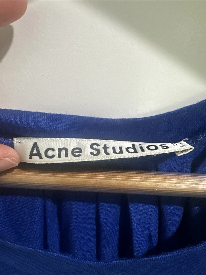 ACNE STUDIOS Bree Tencel Jersey Dress Blue Size L - Image 4 of 4