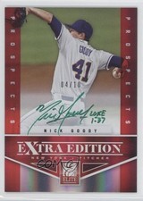 2012 Elite Extra Edition Prospects Green Ink Signatures 4/10 Nick Goody Auto 9fy