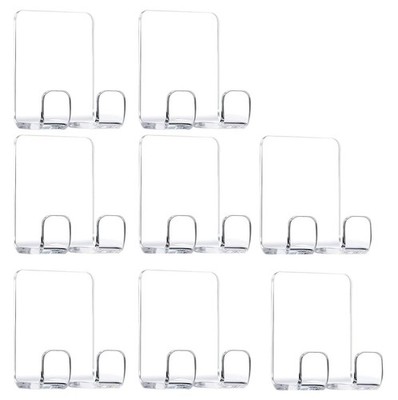 JWCE. Razor Holder Hooks Shower Hook Acrylic razor hook-8pcs, Crystal Clear 