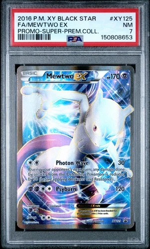 MEWTWO EX XY Black Star Promo Holo Super Premium #XY125 PSA 7 Pokemon