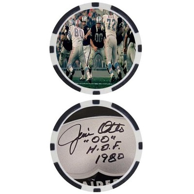 Jim Otto SIGNED Poker Chip #13 - Top 100 NFL Football Player