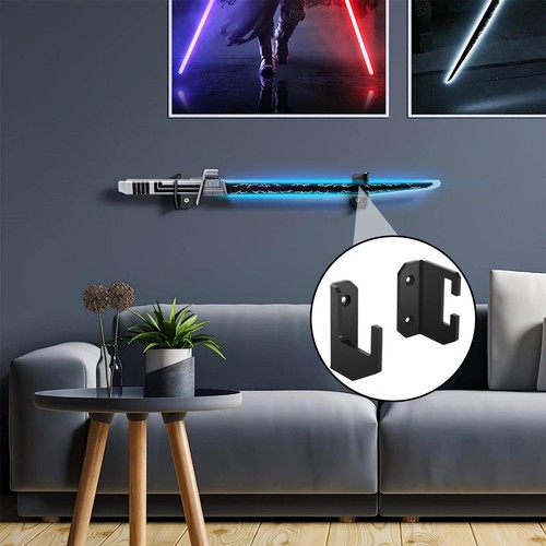 Sword Acrylic Display Rack Holder Horizontal Sword Light Saber Wall Mount Kit - Picture 10 of 12