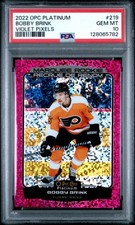 2022 O-Pee-Chee Platinum Bobby Brink RC (Violet Pixels) #219 PSA 10 #/299 (82)