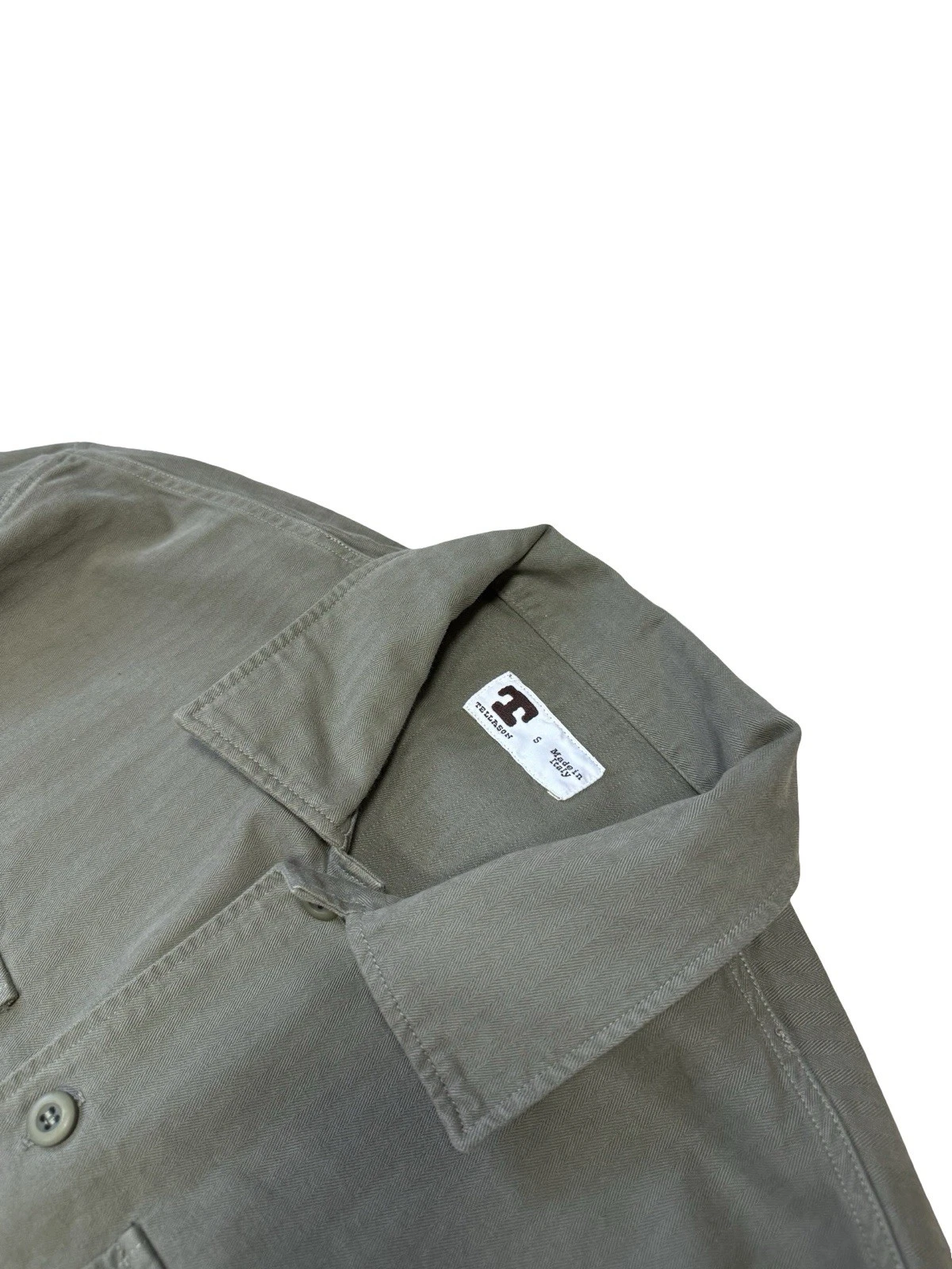 Tellason Military Jacket Men's 100% Cotton Field Utility Pockets Coverall Size S image 13