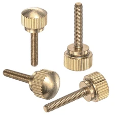 4-Pack Knurled Thumb Screws, M3x16mm Solid Brass Knobs Bolts