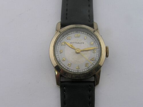Vintage Wittnauer Military Watch Two Tone Dial 1940's 15 Jewels Cal 10TS