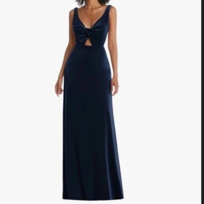 velvet midnight blue dress A-Line Off Shoulder Velvet Dark Blue Long Prom Dress, Dark Blue Long Formal Dress Dark Blue / Custom Size