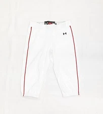 Under Armour Icon Knicker Softball 3/4 Pant Women's L White Red Piping USP522W