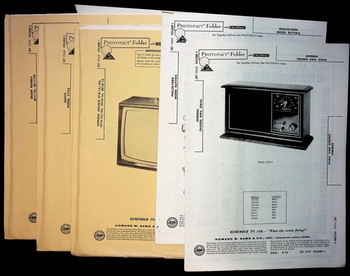 Photofact Schematic Folder 1972 #1260 w/ Admiral Color 19T111C TV 030625WNON-31 - Picture 2 of 2