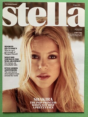 STELLA magazine (UK) 30-August-2009 SHAKIRA cover + feature Union Model Anna L