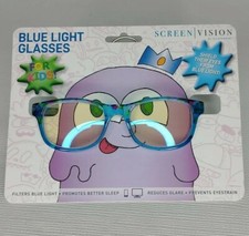 ICU Eyewear Screen Vision Blue Light Glasses For Kids Blue Floral Brand New
