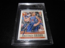 BRITTNEY GRINER SIGNED 2016 RITTENHOUSE WNBA CARD BECKETT SLAB AUTO GRADE 10