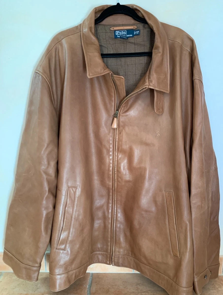 Blouson cuir RALPH LAUREN en cuir Gold 5XB eBay