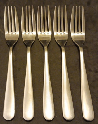 Lot Of 5 Varick Avery 7 7/8'' Dinner Fork Flatware Piece Lot