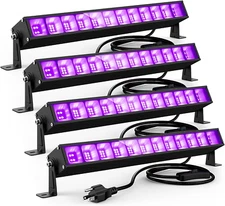 Atfoyer 4PCS 40W LED Black Light Bar, Lights for Glow Party, 
