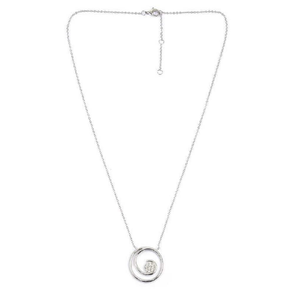 Collier cercle pavé zirconium Argent massif 925 ras de cou