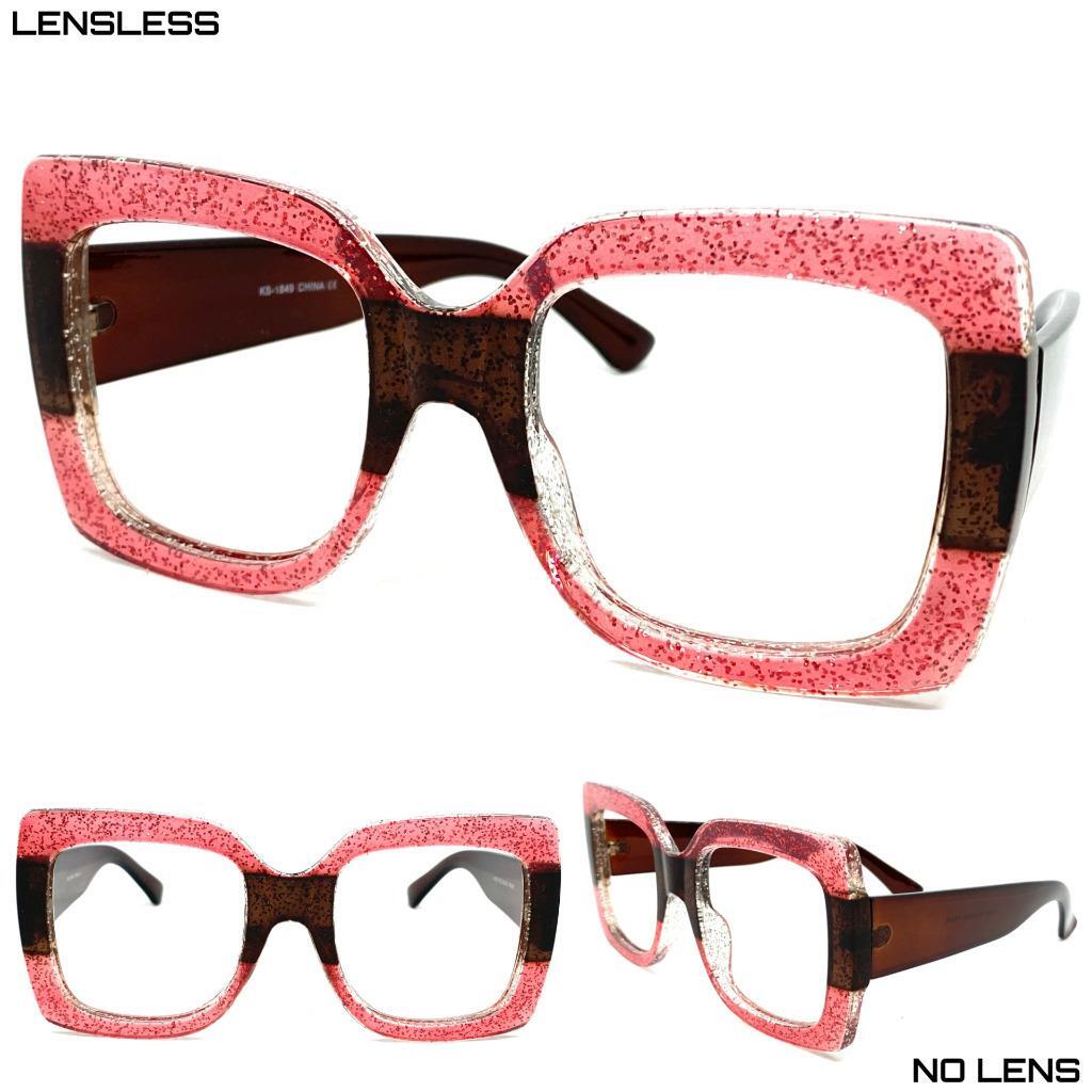 Retro Minimalist Large Frame Glasses, Unisex, Daily 1 pair unisex large frame vintage trendy minimalist fashion  main image 4