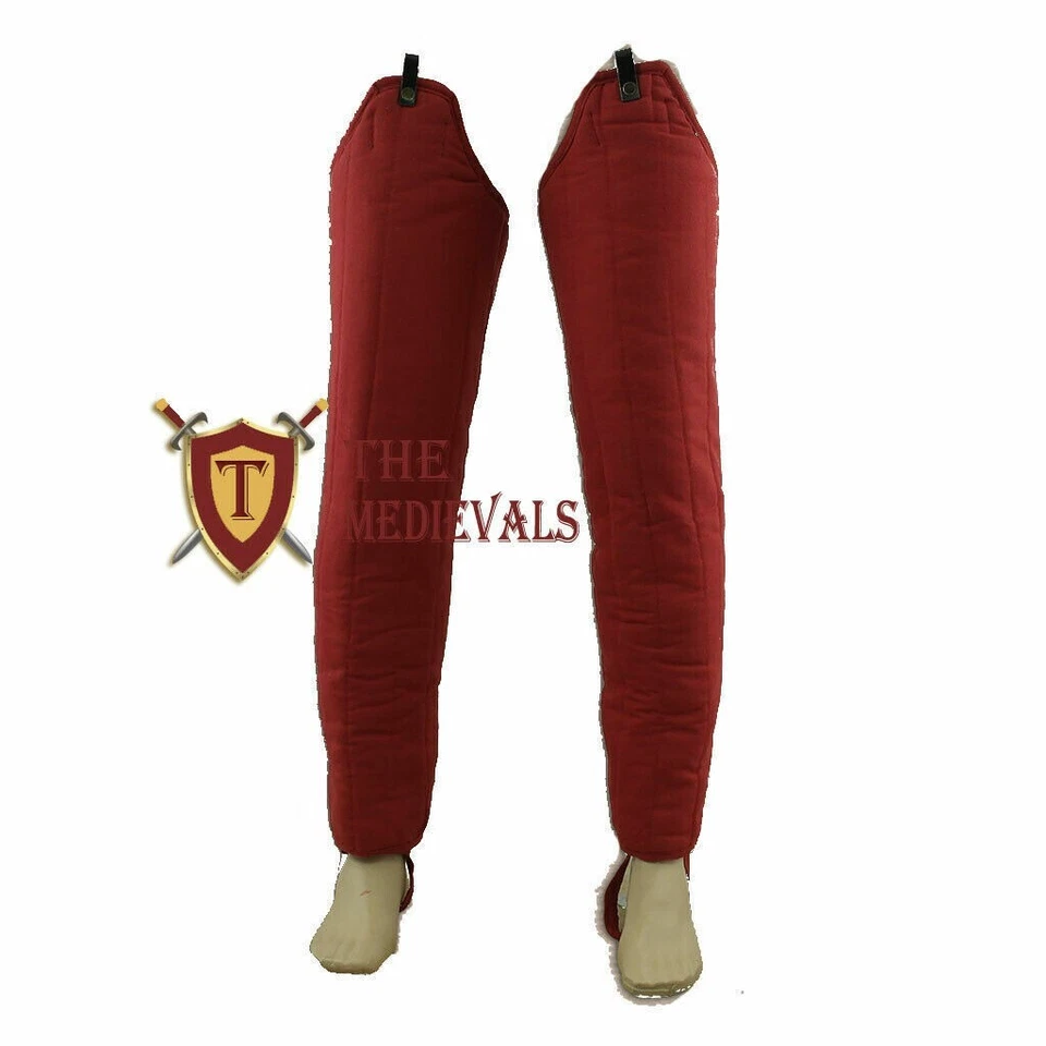 Medieval Grueso Acolchado Medieval Rezagado Gambesón Chausses Inferior Bajo Brazo Hauberk Foto 4 de 4