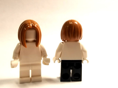 LEGO Minifigure Hair Nougat mid Bob Bangs Center Part Middle Cut Wig