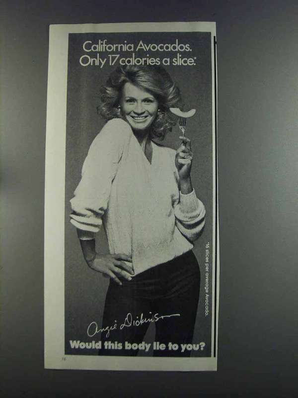 1982 California Avocados Ad - Angie Dickinson | eBay