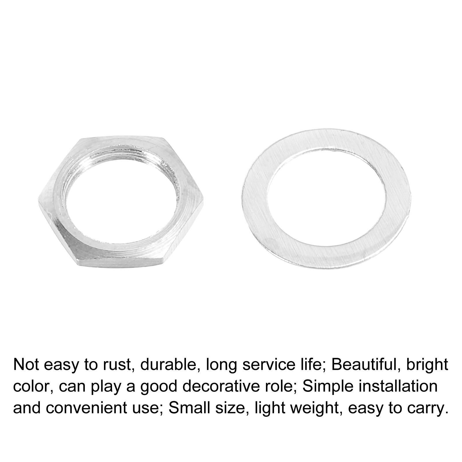 Guitar Nuts and Washers 3/8" Guitar Input Output Jack Socket Nuts