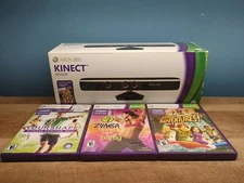 XBOX 360 KINECT Sensor Model 1414 in Original Box - No Power Adapter & Wifi Ext
