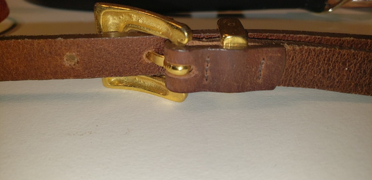 Hyde Collection Womens M Leather Belt, Distrssed Brown 