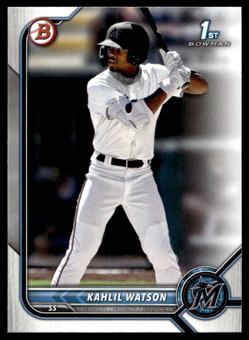 2022 Bowman Prospects Kahlil Watson G50 Miami Marlins #BP-3