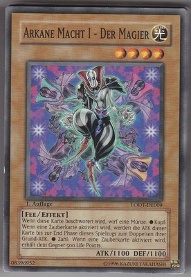 YU-GI-OH Arkane Macht 1 Der Magier Common LODT-DE009