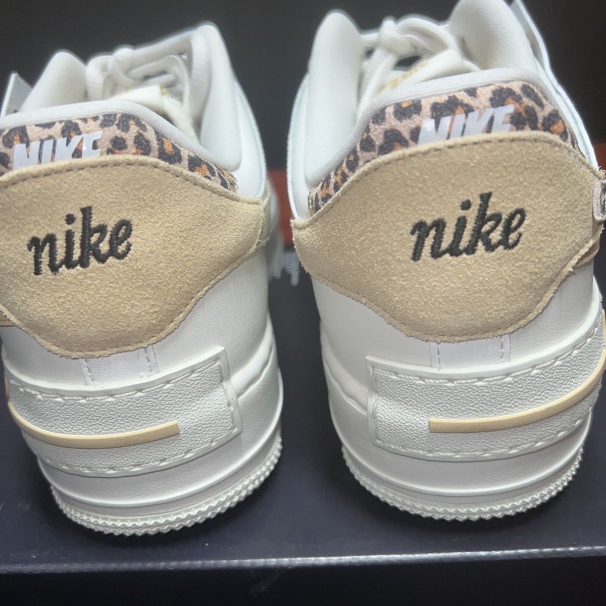 Sz 12 - NIKE WMNS AF1 SHADOW 'LEOPARD' MENS 10.5 SAIL MULTI