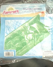 3 Inflatable Pool Mattress Green Hello Summer Water Fun