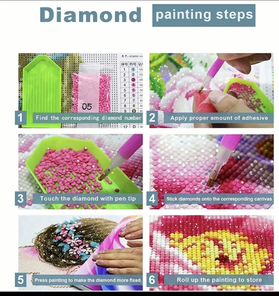 Kit de pintura de diamante familiar (12 pol x 12 pol) - Imagem 3 de 4
