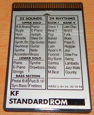 Wersi Style Card KF Standard ROM für  Keyfox/Rackfox KF-1 und Penta, RAR!