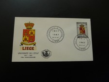 heraldry coat of arms university of Liege FDC Belgium 1967