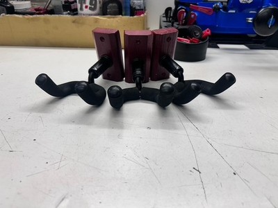 ProLine Solid Wood Guitar Wall Hanger Cherry x3