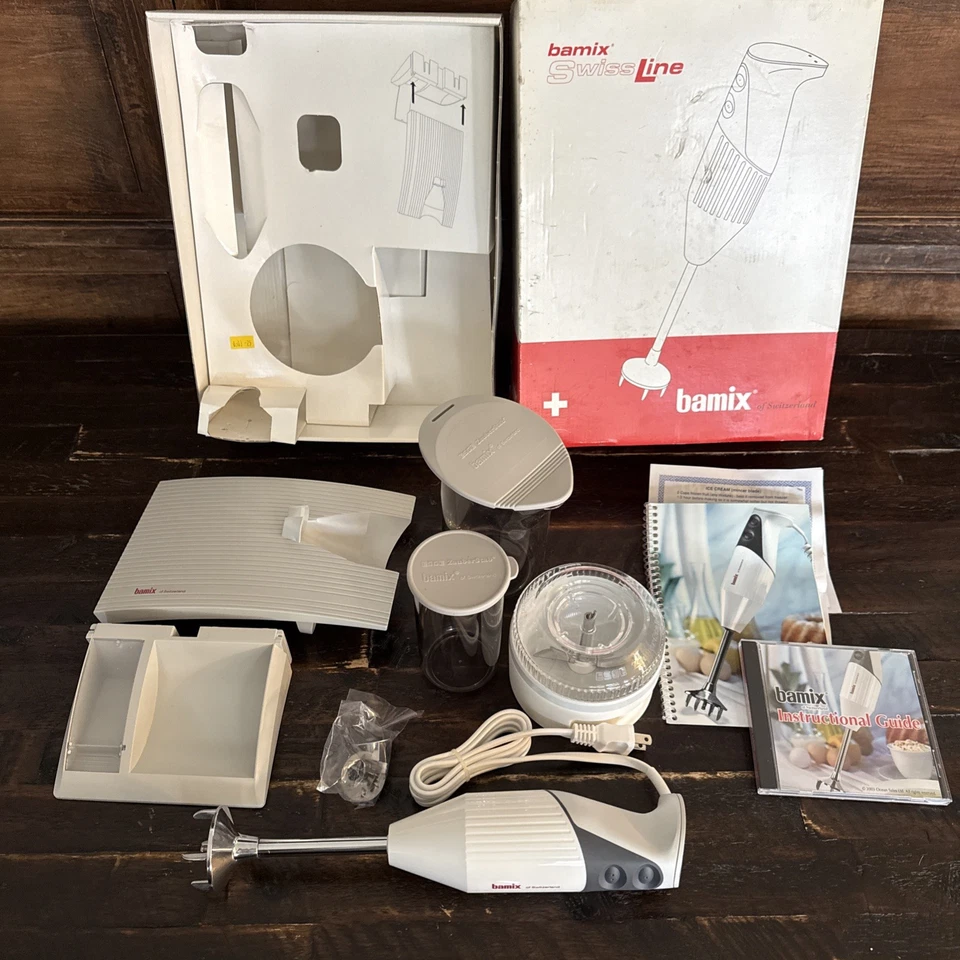 Bamix M-133 瑞士制造单声道 2 速手动浸入式搅拌机豪华棒混音器新品 — 第 4/4 张图片