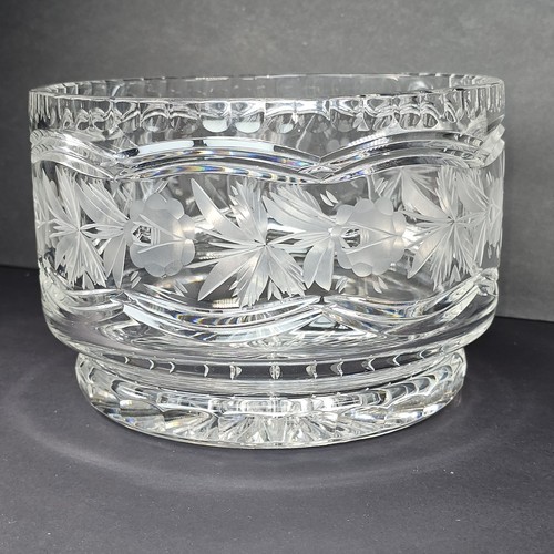 De colección PESADO 24% Plomo CRISTAL CORTADO Pedestal Tazón para Servir 7.75" Diámetro ~1/4" GROSOR - Imagen 9 de 21