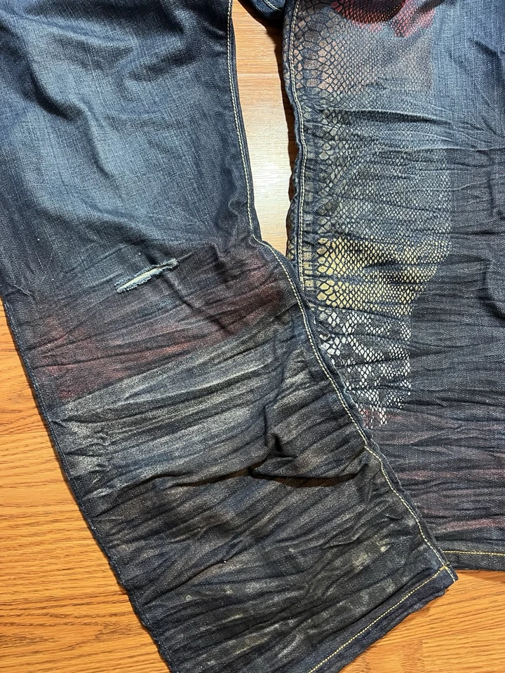 Robin’s Jean Men’s Jeans Size 40 Luxury Denim Snake Skin Pattern - Image 2 of 4